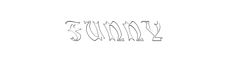 QuaelGothicHollowLeftyCondensed  Free Fonts Download