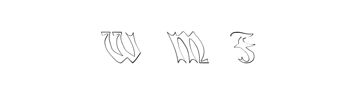 QuaelGothicHollowLeftyCondensed  Free Fonts Download