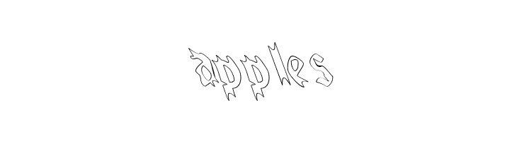 QuaelGothicHollowLeftyCondensed  Free Fonts Download