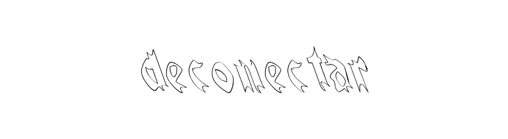 QuaelGothicHollowLeftyCondensed  Free Fonts Download