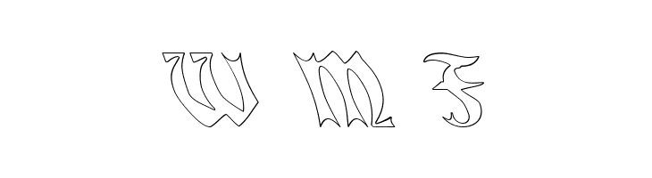 QuaelGothicHollowLefty  Free Fonts Download