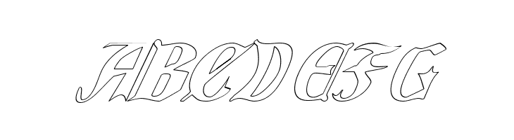 QuaelGothicHollowItalics  Free Fonts Download