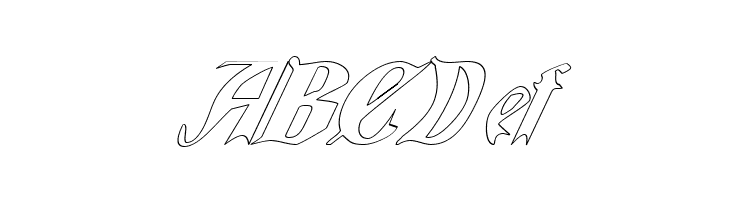 QuaelGothicHollowItalics  Free Fonts Download