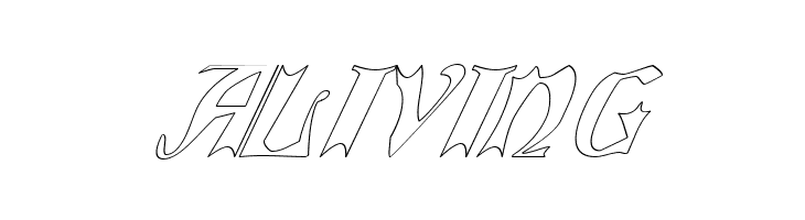 QuaelGothicHollowItalics  Free Fonts Download