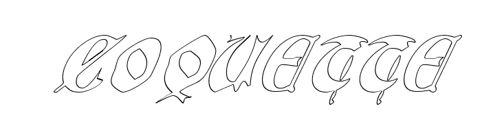 QuaelGothicHollowItalics  Free Fonts Download