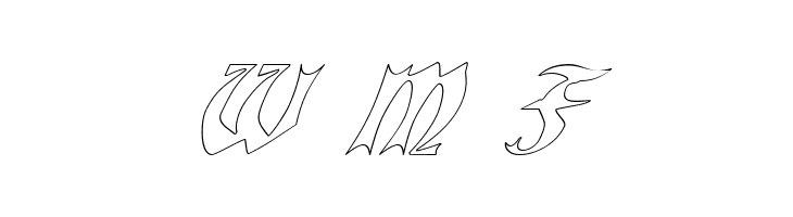 QuaelGothicHollowItalics  Free Fonts Download