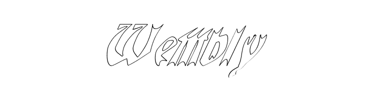 QuaelGothicHollowItalics  Free Fonts Download