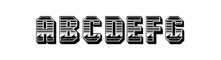 Ocean View Initials  Free Fonts Download
