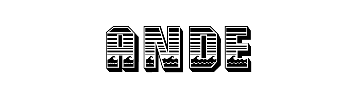 Ocean View Initials  Free Fonts Download