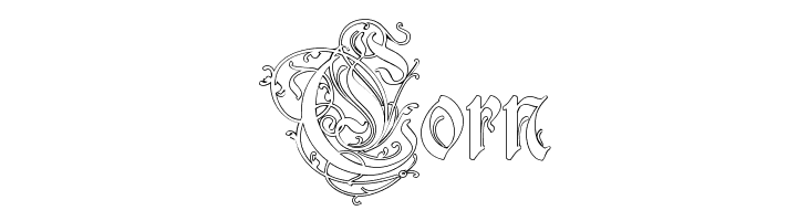 Corn Ruritania-Outline Font