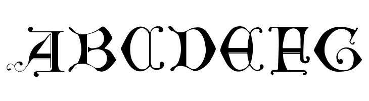 British Museum, 14th c.  Free Fonts Download