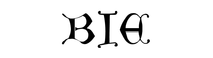 British Museum, 14th c.  Free Fonts Download