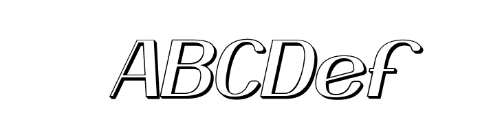 Yiggivoo Unicode 3D Italic  Free Fonts Download