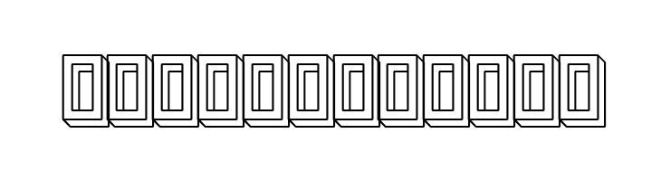 Preussische VI 9 Schatten-Linie  Free Fonts Download