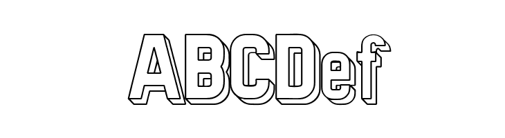 Preussische VI 9 Schatten-Linie  Free Fonts Download