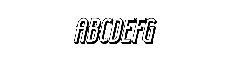 Lady Ice - 3D Italic  Free Fonts Download