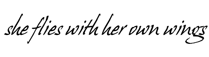 she%2Bflies%2Bwith%2Bher%2Bown%2Bwings Juergen Italic Font