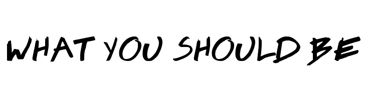 WHAT%2BYOU%2BSHOULD%2BBE Brook 23 Font