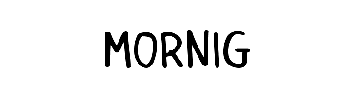 mornig DINSKI CASUAL HANDWRITING Font