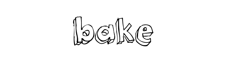 bake 3Dumb Font