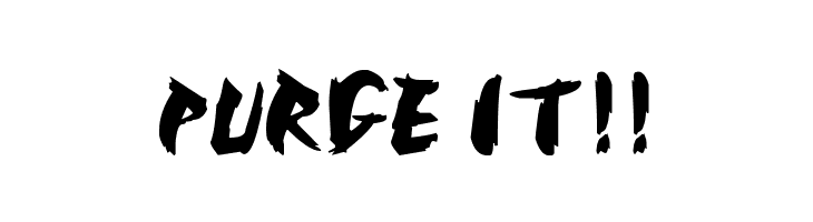 PURGE%2BIT%2521%2521 SilkRoad Font