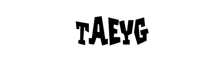 TAEYG GarageShockCondensed Heavy Font