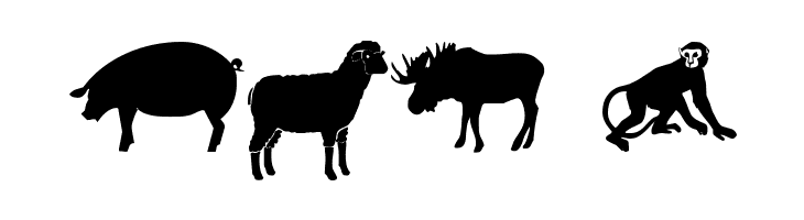 Farm & Wild Animals  Free Fonts Download