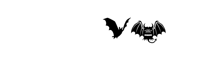 Bats-Symbols  Free Fonts Download