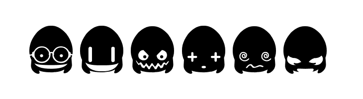 Ghost Smileys  Free Fonts Download