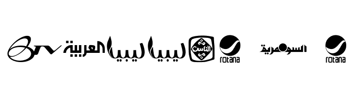 Arab TV logos  Free Fonts Download