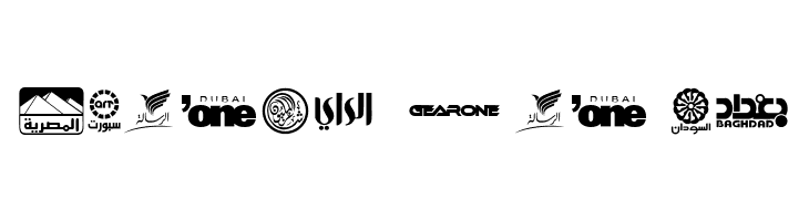 Arab TV logos  Free Fonts Download