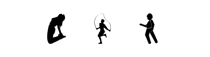 FitnessSilhouettes  Free Fonts Download