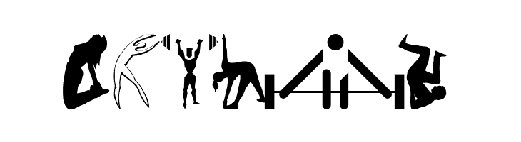 FitnessSilhouettes  Free Fonts Download