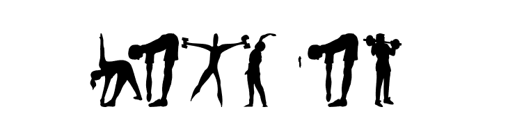 FitnessSilhouettes  Free Fonts Download