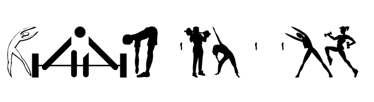 FitnessSilhouettes  Free Fonts Download