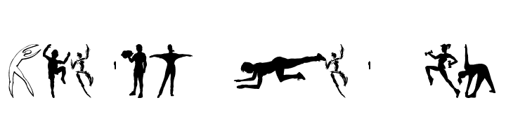 FitnessSilhouettes  Free Fonts Download