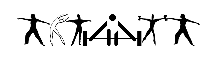 FitnessSilhouettes  Free Fonts Download