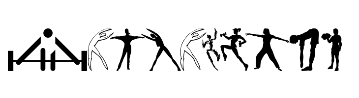 FitnessSilhouettes  Free Fonts Download