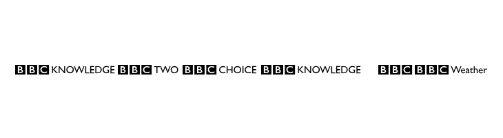 BBC Striped Channel Logos  Free Fonts Download