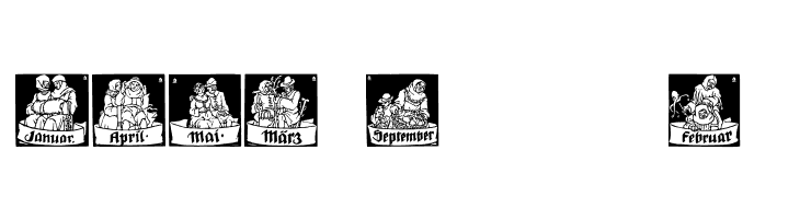 Monats-Vignetten 1  Free Fonts Download