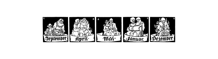 Monats-Vignetten 1  Free Fonts Download