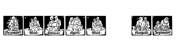 Monats-Vignetten 1  Free Fonts Download