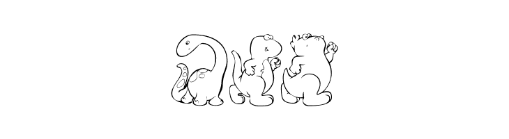 KR Nicky's Dinos  Free Fonts Download