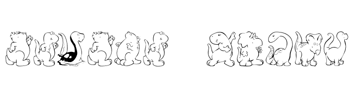 KR Nicky's Dinos  Free Fonts Download