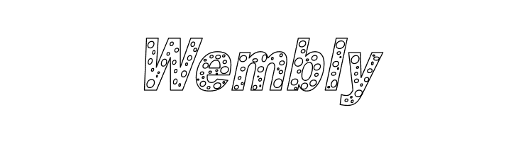 HOLE 3 cursive outline  Free Fonts Download