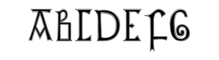 British Outline Majuscules  Free Fonts Download
