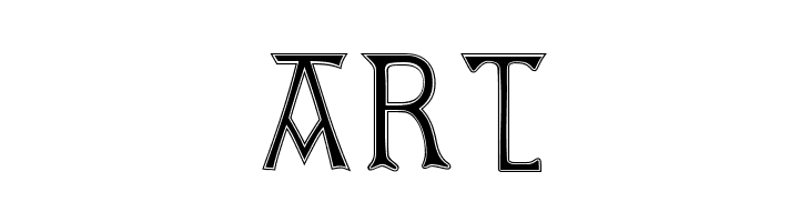 British Outline Majuscules  Free Fonts Download