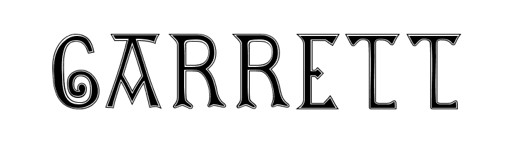 British Outline Majuscules  Free Fonts Download