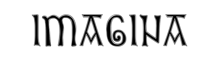 British Outline Majuscules  Free Fonts Download