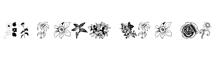 wmflowers1  Free Fonts Download
